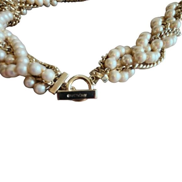 Givenchy Necklace Pearls and Gold Long or Choker Style Ivory - Picture 3 of 4